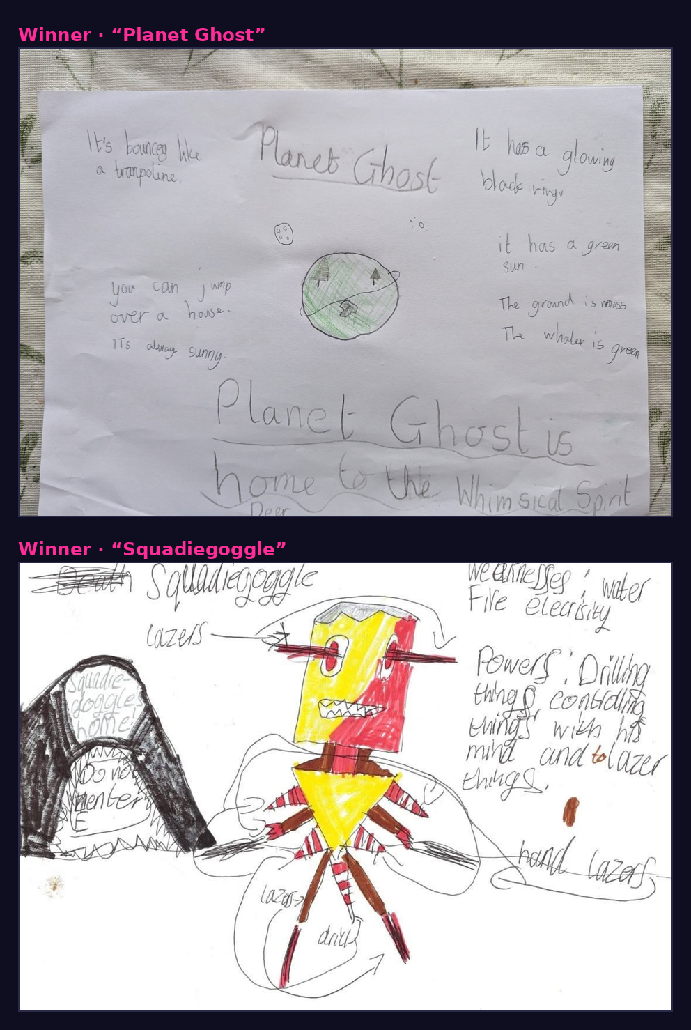 Competition Winners from KreekCraft