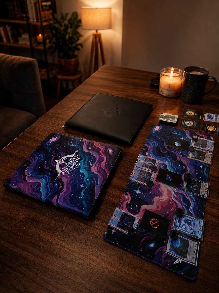 Astral Forge playmat and binder