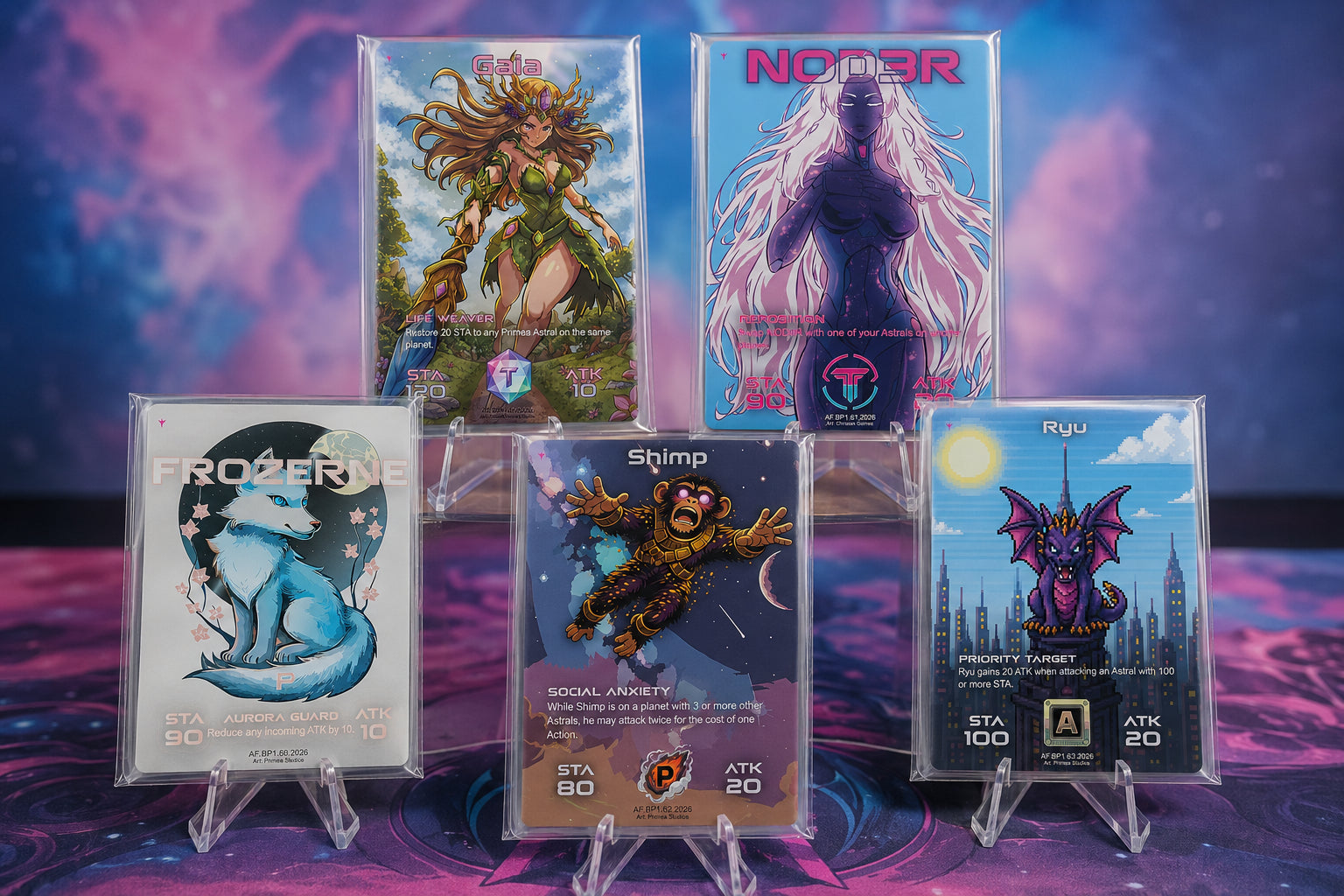 The five Special Edition cards — the rarest in Astral Forge
